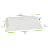Klarity Transparent PET Green Lid For 210KLARTRAY L:14.9in W:10.7in H:1.18in - 25 pcs Klarity Transparent PET Green Lid For 210KLARTRAY L:14.9in W:10.7in H:1.18in - 25 pcs
